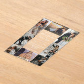 Elegante chique 8 foto's collage moderne bruiloft acryl uitnodigingen (Laagn)