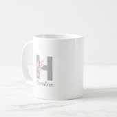 Elegante chique aangepaste naam koffiemok (Voorkant links)