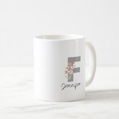 Elegante chique aangepaste naam koffiemok (Voorkant rechts)
