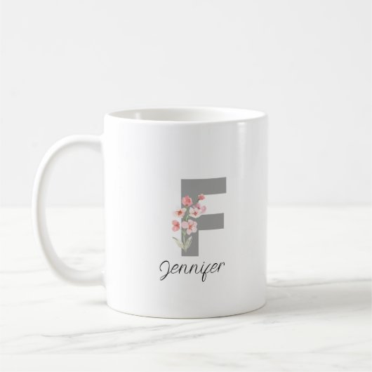 Elegante chique aangepaste naam koffiemok (Links)