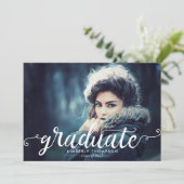 Elegante chique Afstuderen moderne handbelettering Aankondiging (Staand voorkant)