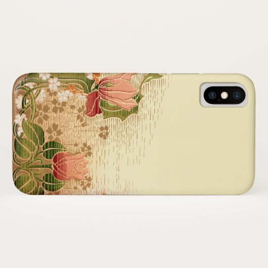 Elegante chique Art Nouveau Floral Case-Mate iPhone Case (Achterkant (horizontaal))
