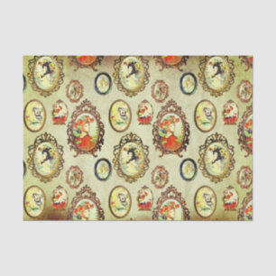 Elegante chique Art Nouveau Meisjes Lijsten Kraft Tissuepapier