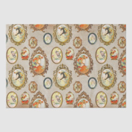 Elegante chique Art Nouveau Meisjes Lijsten Kraft Tissuepapier