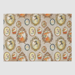 Elegante chique Art Nouveau Meisjes Lijsten Kraft Tissuepapier