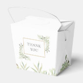 Elegante chique baby shower groen favorieten doos bedankdoosjes (Achterkant)