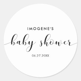 Elegante chique Baby showers envelop afdichting Ronde Sticker