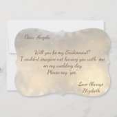 Elegante chique bloem bruidsmeisje kaart (Achterkant)