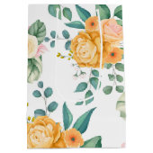 Elegante chique bloem medium cadeauzakje (Achterkant)