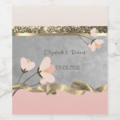 Elegante Chique Bloem Wijn Etiket (Enkel label)