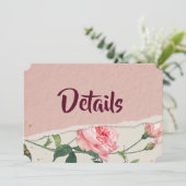 Elegante chique bloemen kaart (Staand voorkant)
