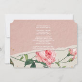Elegante chique bloemen kaart (Achterkant)
