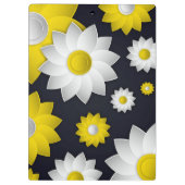 Elegante chique bloemenkersenbloesem zonnebloem klembord (Achterkant)