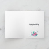 Elegante chique bloemennummer 80e gelukkige verjaa kaart (Binnen)