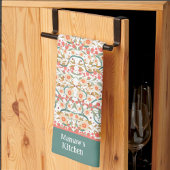 Elegante chique bloemige aangepaste naam Stijlvol Theedoek