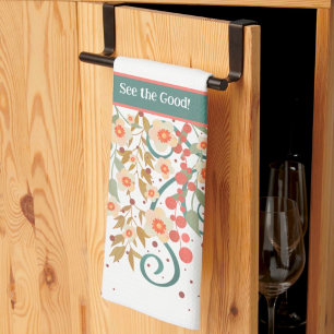 Elegante chique bloemige aangepaste offerte stijl theedoek