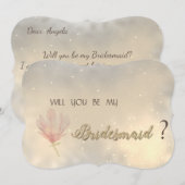 Elegante Chique Bloemige Bruidsmeisje Kaart (Voorkant / Achterkant)