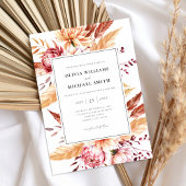 Elegante chique Boho bloemenbruiloft Kaart