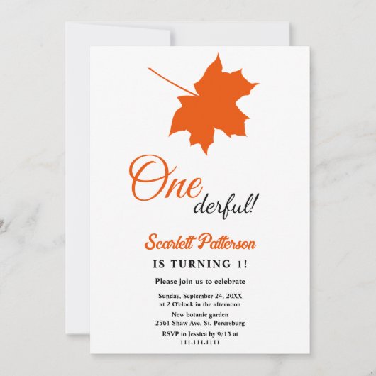 Elegante chique Boho Fall laat rustieke 1e verjaar Kaart (Voorkant)