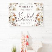 Elegante Chique Boho Landelijke Wilde Bloem Bruids Spandoek (Insitu)