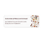 Elegante chique Boho pastel Wildflower thema bruil Etiket (Voorkant)