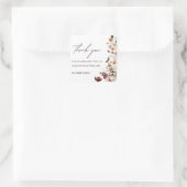 Elegante chique Boho pastel Wildflower thema bruil Vierkante Sticker (Tas)