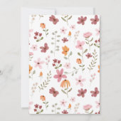 Elegante chique boho weide wilde bloem bruidsdouch bedankkaart (Achterkant)