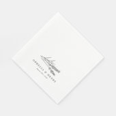 Elegante chique Boho Wildflower bruiloft Servet (Hoek)