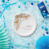 Elegante Chique Boho Witte Bloemen Bruidsmeisjesfe Papieren Bordje (Feest)