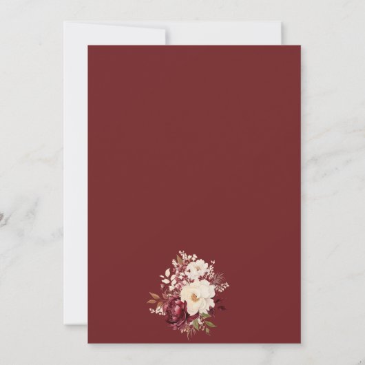 Elegante chique bordeaux bloemen save the date