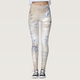 Elegante chique botanische vogel leggings
