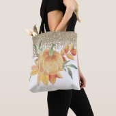 Elegante Chique Bruid, Pompoen Tote Bag (Dichtbij)