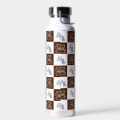 Elegante chique bruine ruit & beer waterfles (Links)