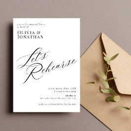 Elegante Chique Calligrafie Oefendiner Kaart