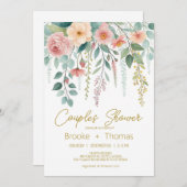 Elegante chique couples baby shower uitnodiging (Voorkant / Achterkant)