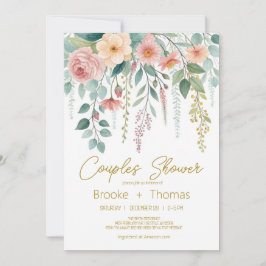 Elegante chique couples babyshower uitnodiging