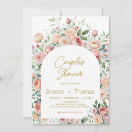 Elegante chique couples babyshower uitnodiging