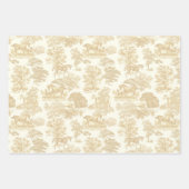 Elegante chique crème beige paard tegel inpakpapier vel (Voorkant 2)