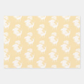 Elegante chique crème beige toile herten bos inpakpapier vel (Voorkant 2)