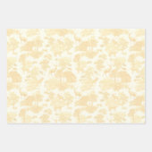 Elegante chique crème beige toile herten bos inpakpapier vel (Voorkant)