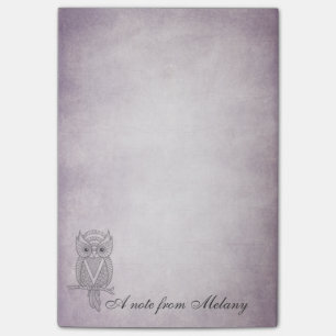 Elegante chique dame uil vintage post-it® notes