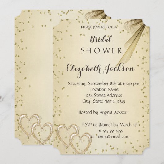 Elegante Chique Diamanten Bruidsmeisjesfeest Kaart (Voorkant / Achterkant)