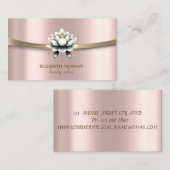 Elegante, chique, eenvoudige streep witte lotus visitekaartje (Voorkant / Achterkant)