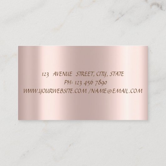 Elegante, chique, eenvoudige streep witte lotus visitekaartje (Achterkant)