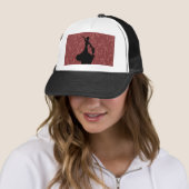 Elegante chique girly damask flamenco danser trucker pet (In situ)