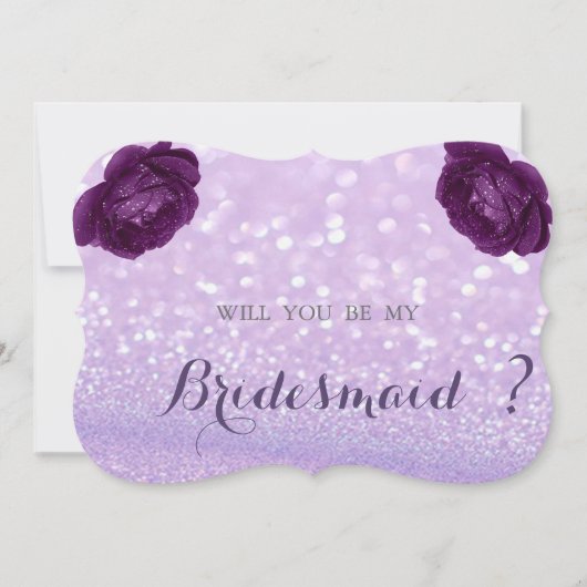 Elegante chique glinsterende bokeh,rozen bruidsmei kaart (Voorkant)