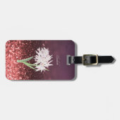 Elegante Chique Glitter Bokeh Ombre, Bloem Bagagelabel (Voorkant horizontaal)