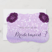 Elegante Chique Glitterende Bokeh, Rozen Bruidsmei Kaart (Voorkant)