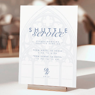 Elegante chique gotische trosshuttle service bord