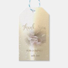 Elegante Chique Goud, Bloem  Dank je Cadeaulabel